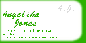 angelika jonas business card